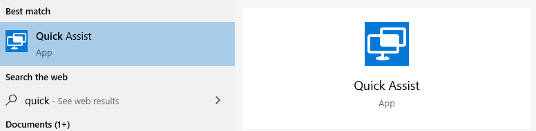 Windows 10: Quick Assist